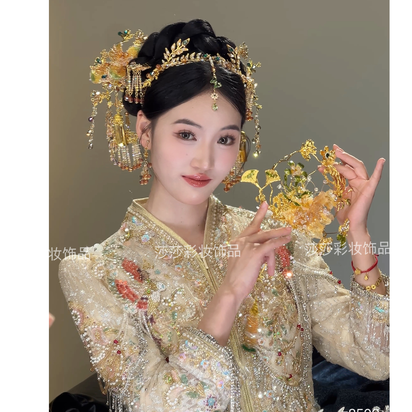 z8502新娘头饰简单气质婚饰皇冠步摇古风彩妆结婚婚礼