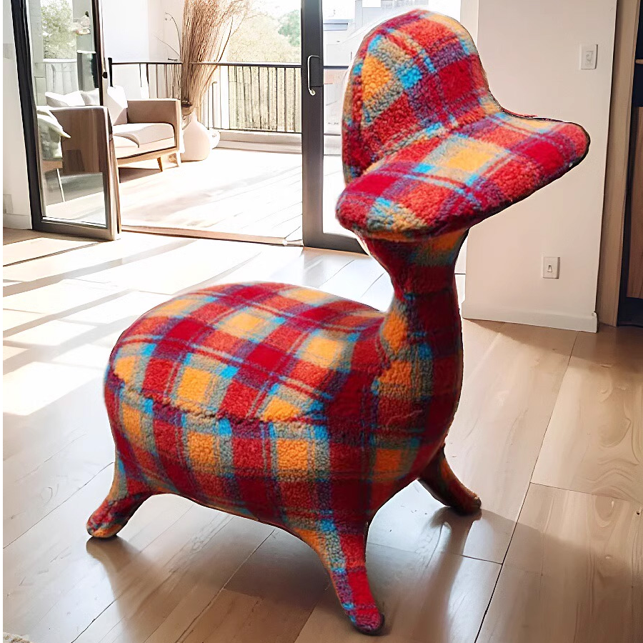 唐老鸭沙发椅客厅创意设计师布艺佛山动物造型网红凳子单人手游椅