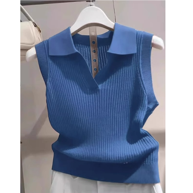 2025夏季新款爆款洋气针织衫背心女士气质外穿小个子网红无袖上衣