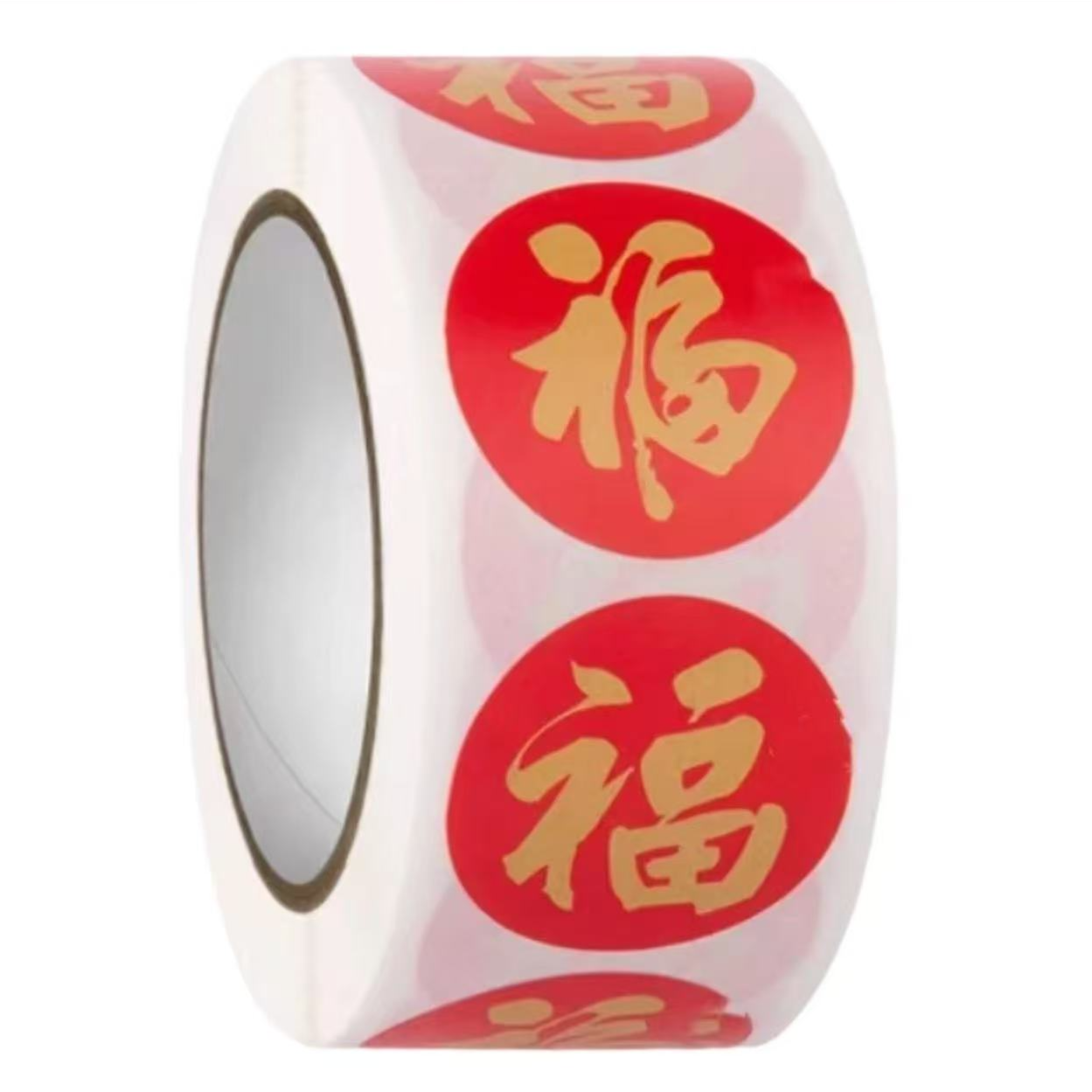 春节不干胶小福字布置装饰品封口新年透明小福字贴纸新款塑料防水