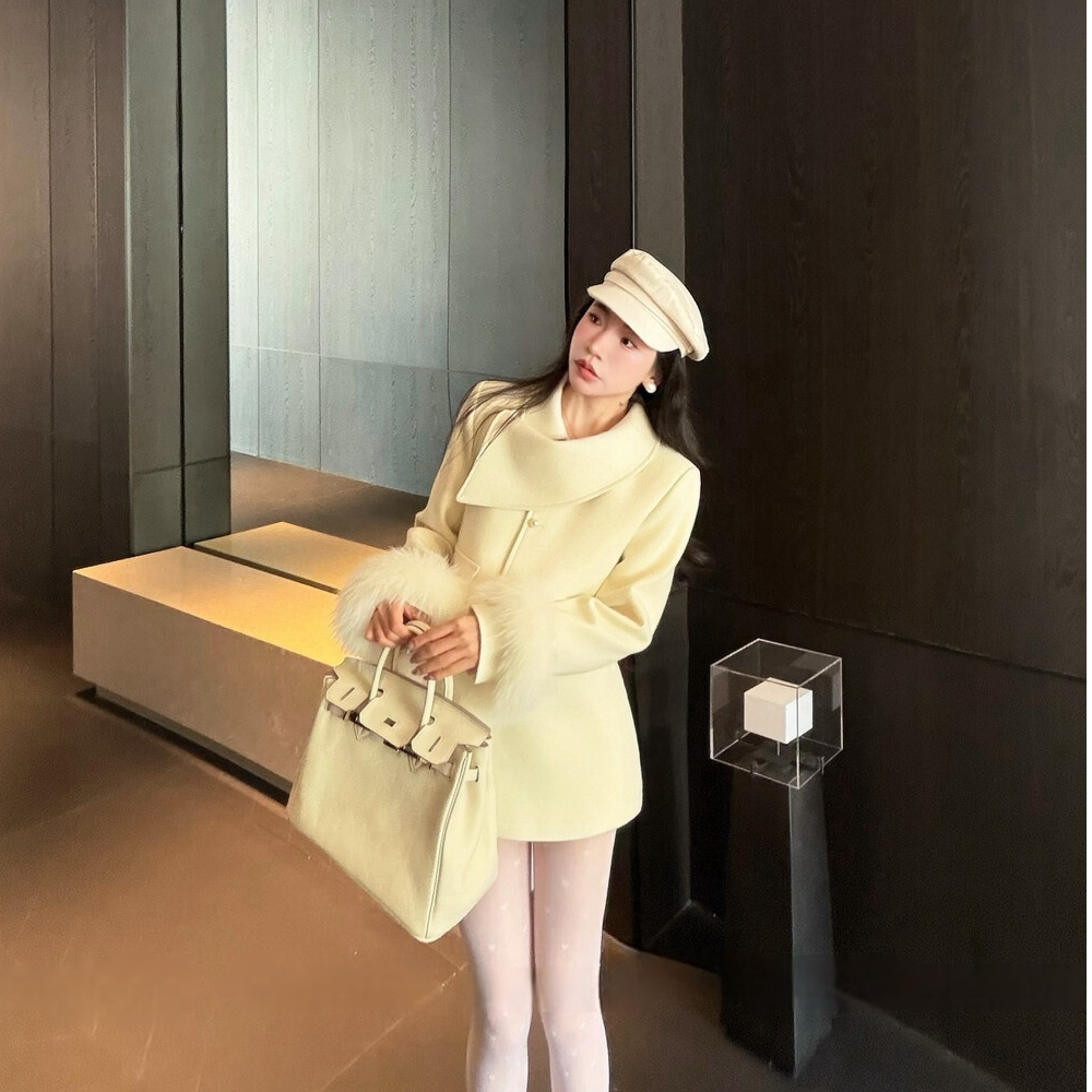 小香风内胆外套半身裙两件套女冬季加厚保暖气质穿搭套装