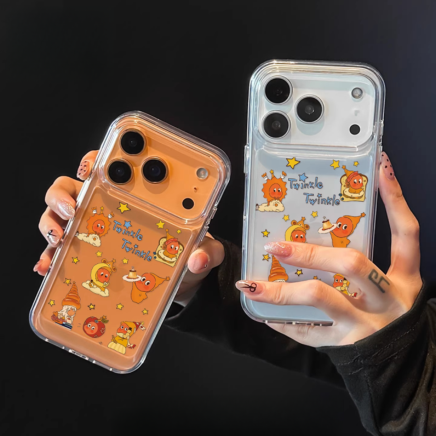 可爱星星人适用iPhone16苹果13涂鸦手机壳17promax女款网红78潮款