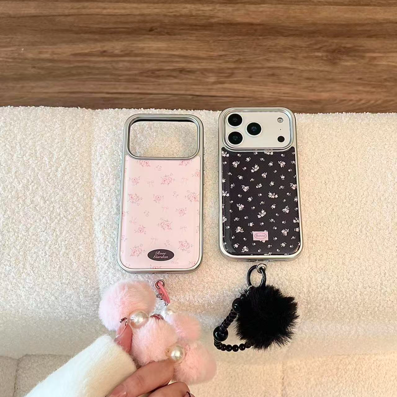 银边滴胶ins韩风碎花适用iPhone17promax手机壳苹果16/15/141312