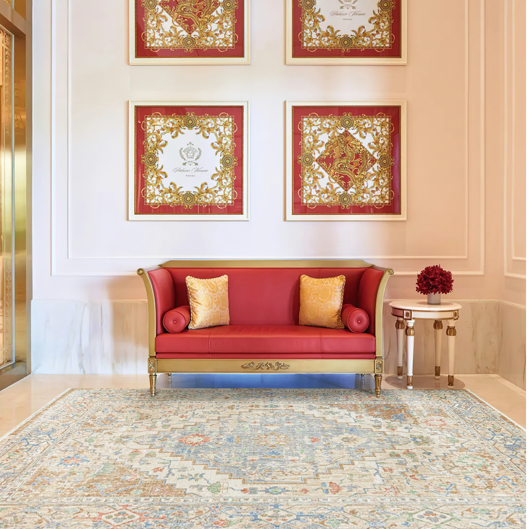 LEZME【INCI∣因琦】土耳其进口复古美式现代法式中古风客厅卧室地毯