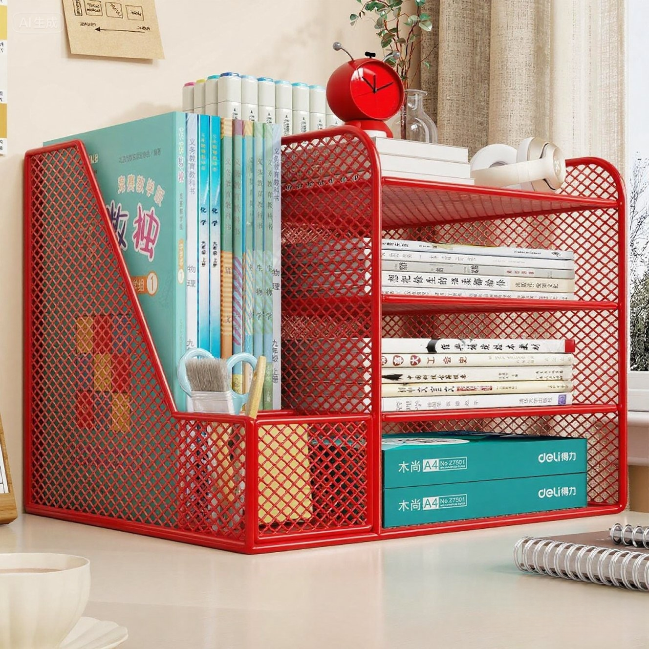 多巴胺学科分类置物架学学生书桌书本整理桌面书立分层书籍书架