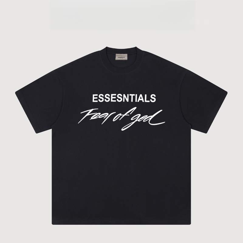 特大码300斤FEAR OF GOD ESSENTIALS字母短袖高街潮牌男女半袖T恤