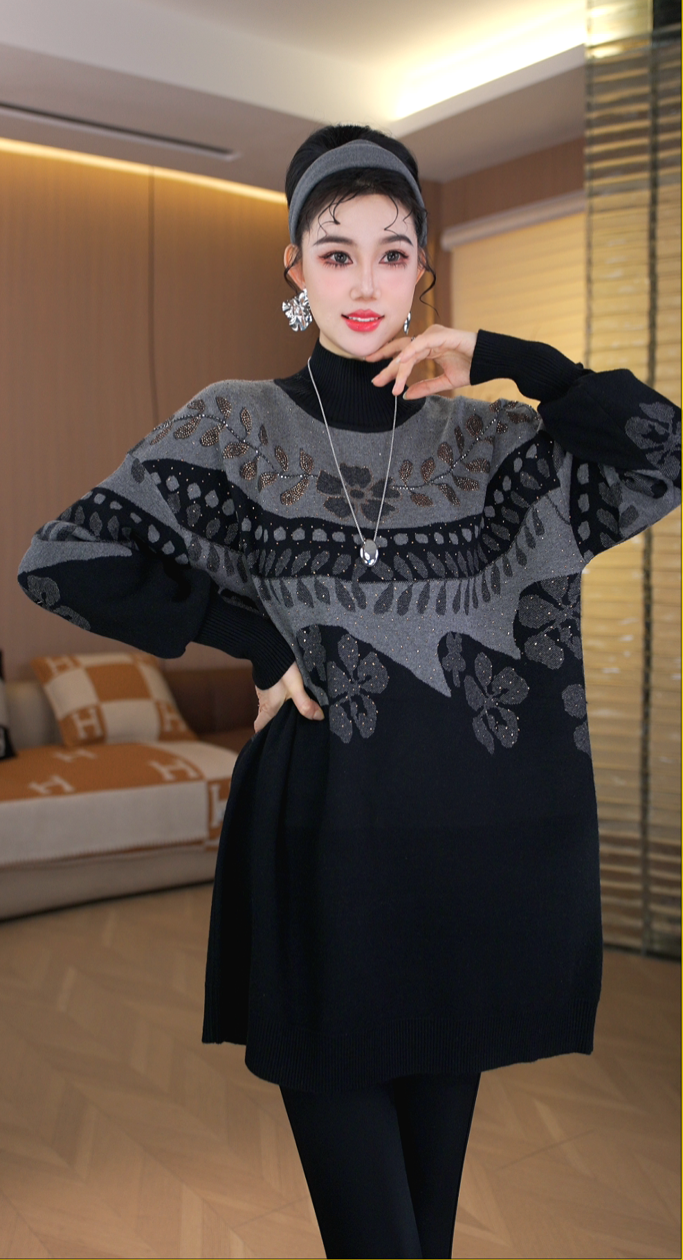 加厚保暖【锦绣芳华】新款秋冬2025漂亮时髦毛衣毛衣上衣-3113#