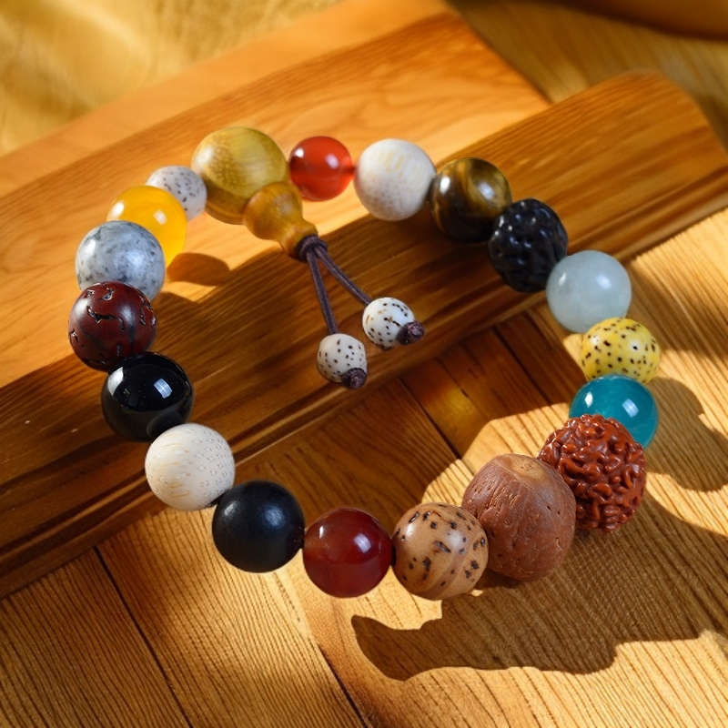 十八籽手串杭州灵隐同款一二三四五代多宝菩提七夕送男友礼物手链