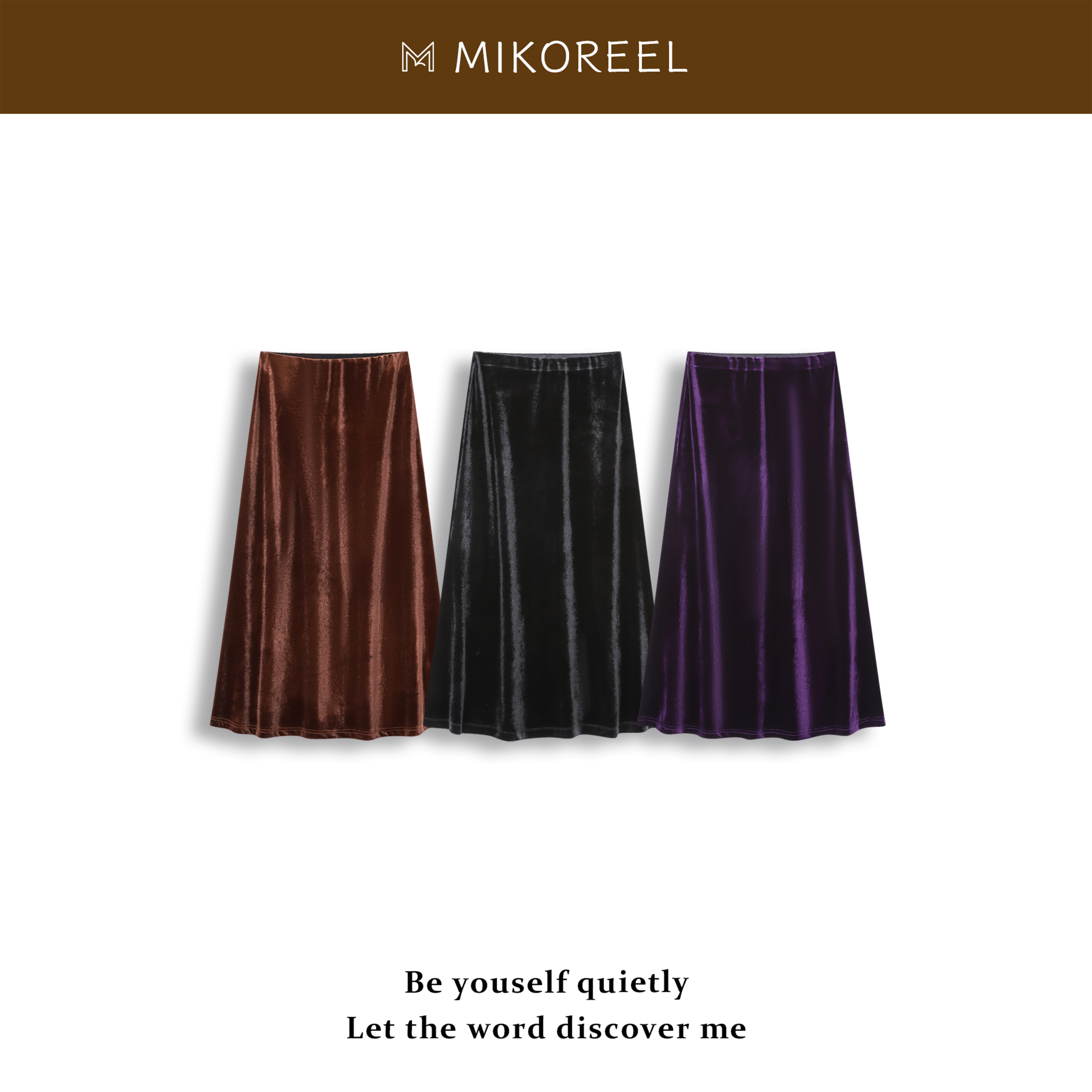 【100%真丝绒】【A字版】丝绒半身裙不开叉加厚百搭遮肉显瘦秋冬款