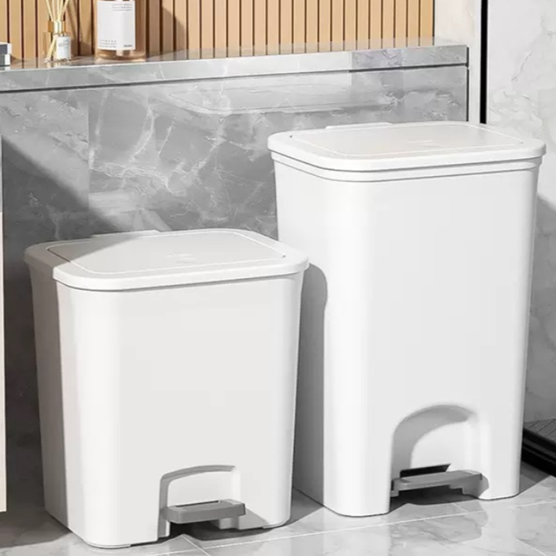 家用脚踏垃圾桶大容量按压双开ins风可爱密封防臭厨房专用垃圾桶