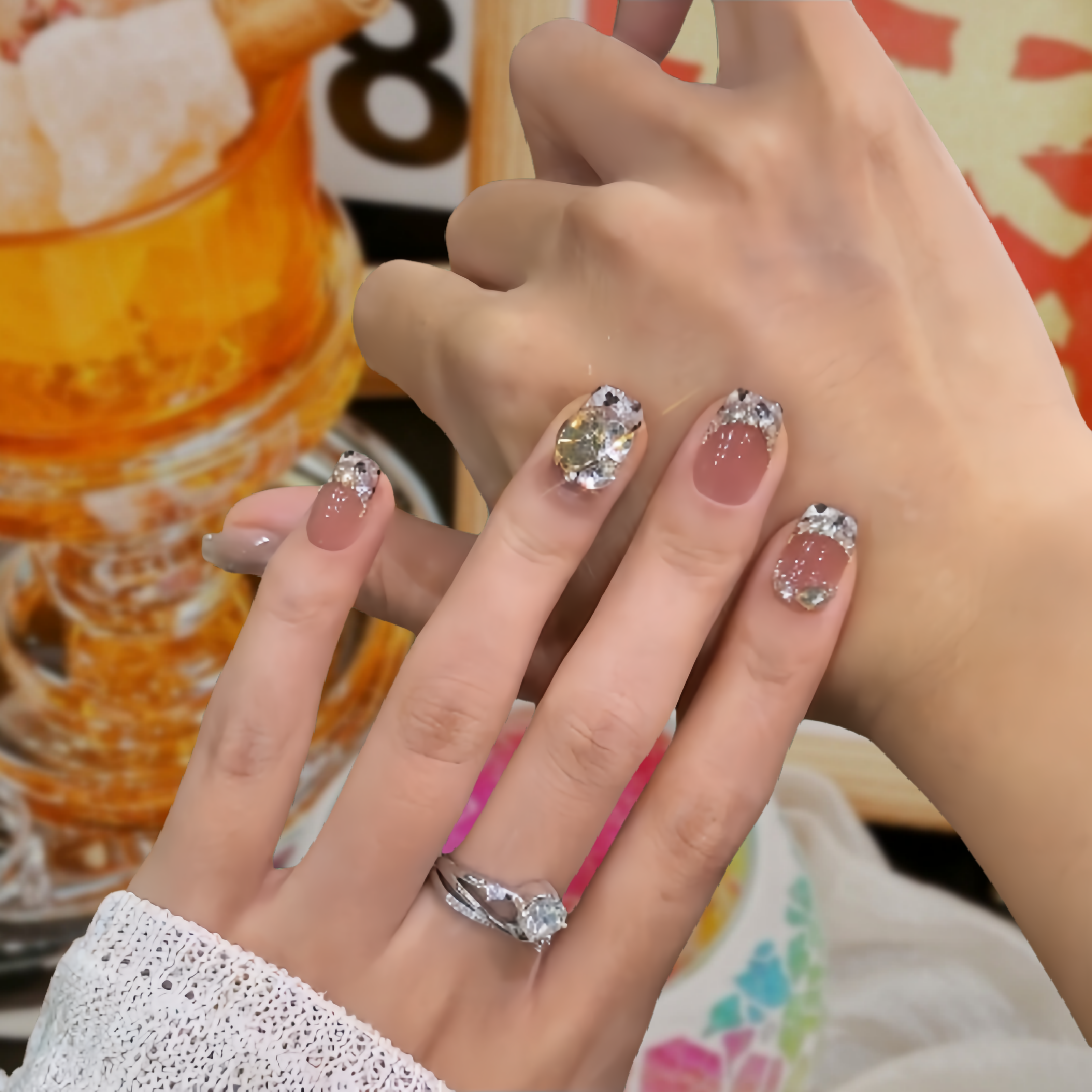 【小豹coco】手工穿戴甲豹纹手绘可拆卸高级感新款猫眼美甲穿戴甲片