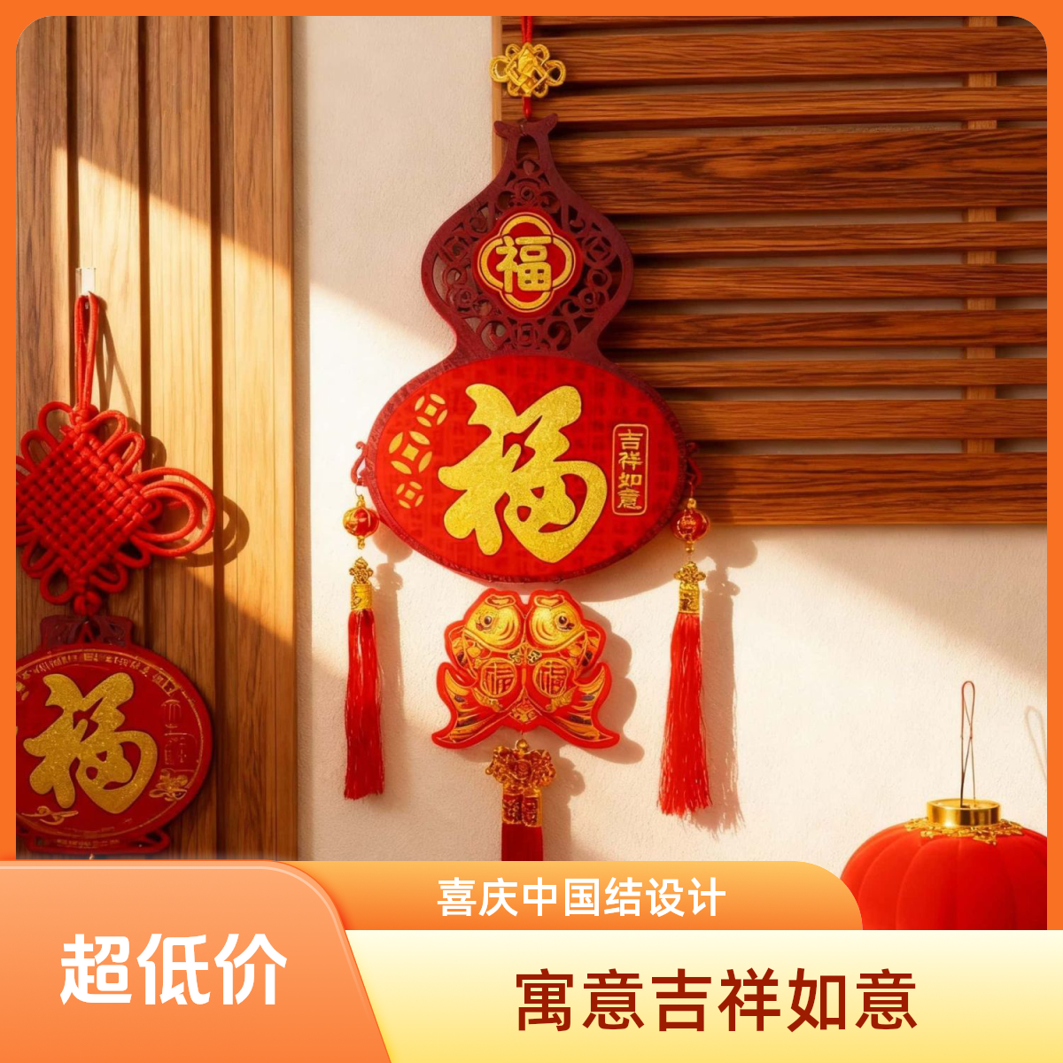 【必买推荐】2026过年装饰挂件马年春节立体葫芦挂饰客厅电视背景墙