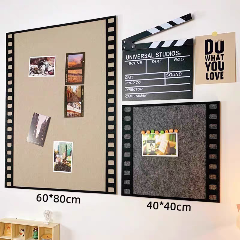 胶卷毛毡墙贴照片墙背景墙装饰板毛毡贴板自粘留言板玄关客厅墙壁