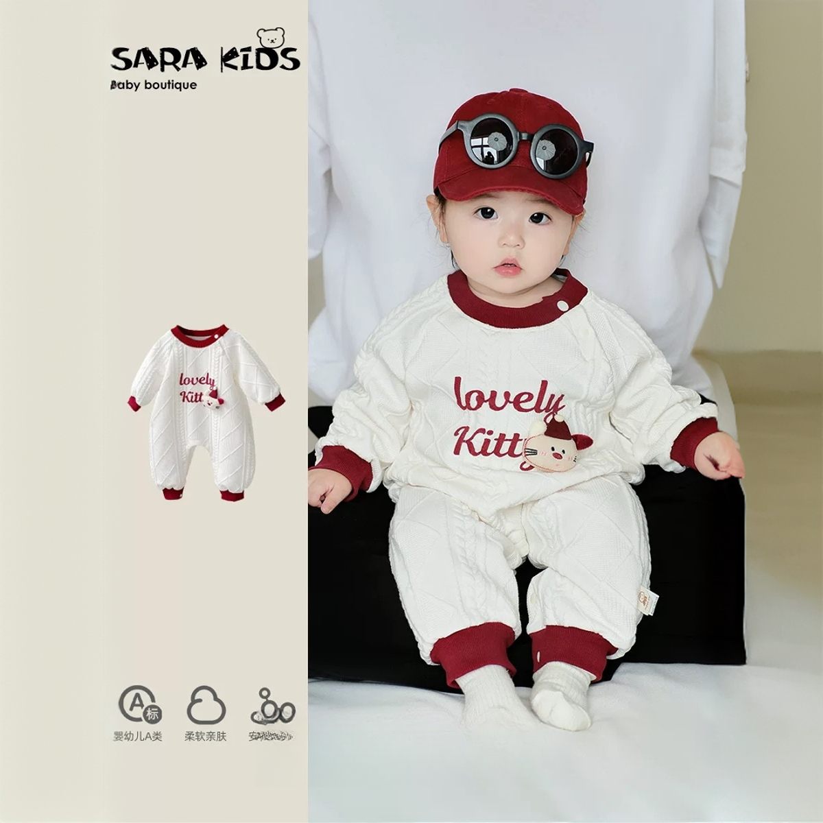 婴儿春秋衣服小月龄男宝宝长袖连体衣外出服超好看新生儿秋装哈衣