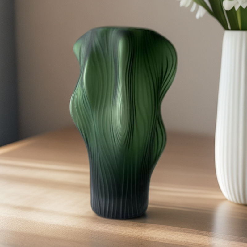 H现代简约插花玻璃花瓶客厅餐桌摆件家居软装干花鲜花花艺软装