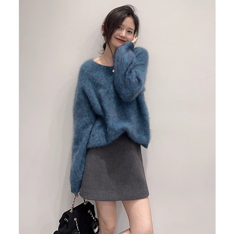 韩系穿搭精致一整套绝美巨好看的针织衫毛衣女深冬半身裙两件套装