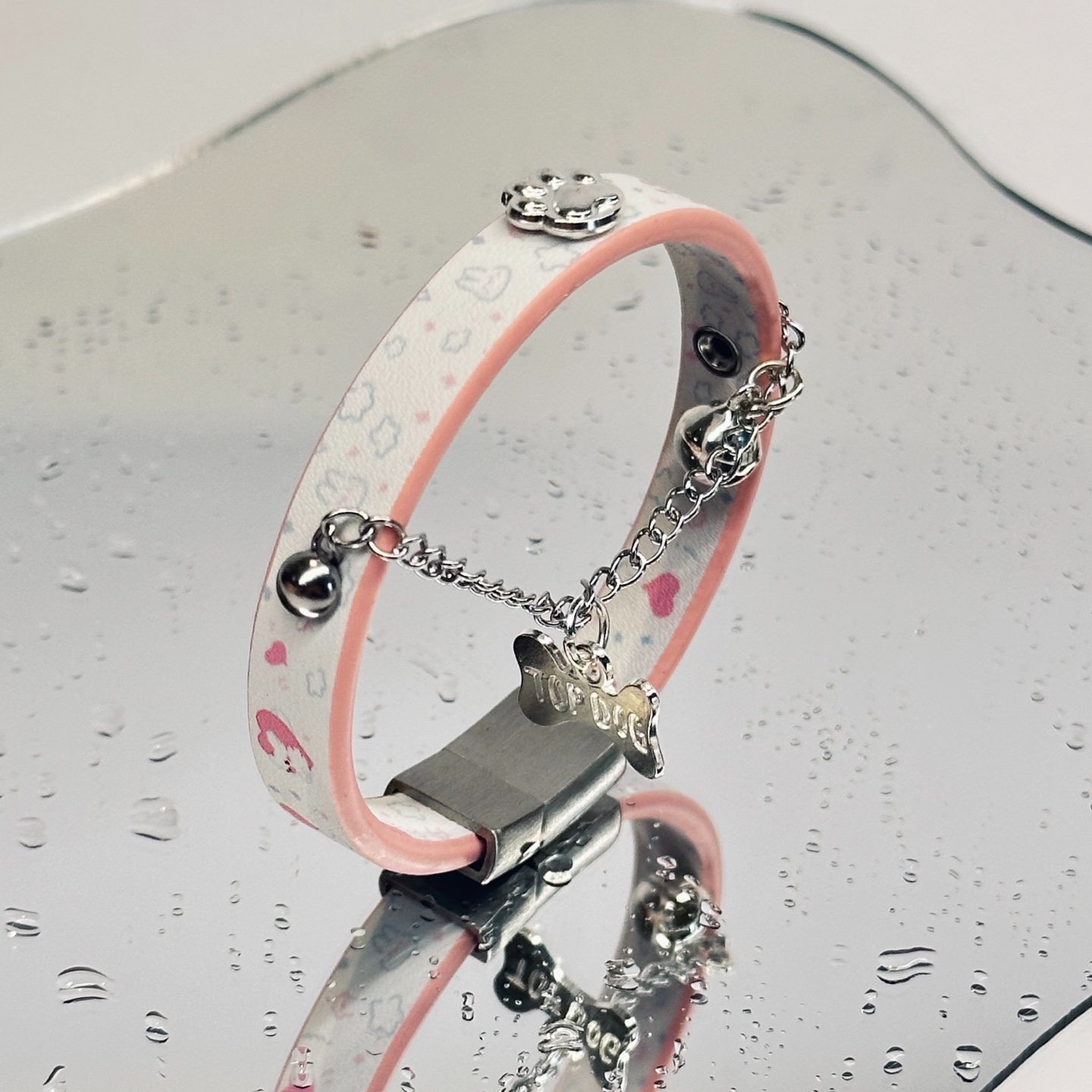 合金磁铁手链 顽皮派对爱神小狗puppy铃铛手环choker手环