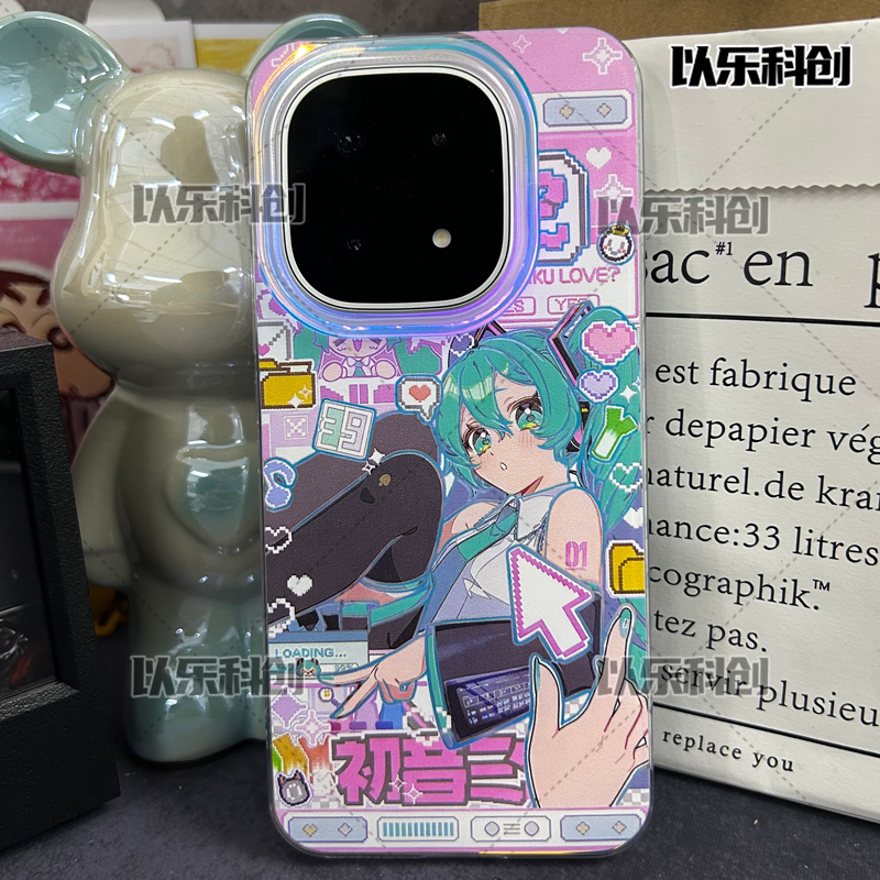 初音未来适用于苹果17壳小米iqoo15极光手机壳iqoo13手机壳ne011