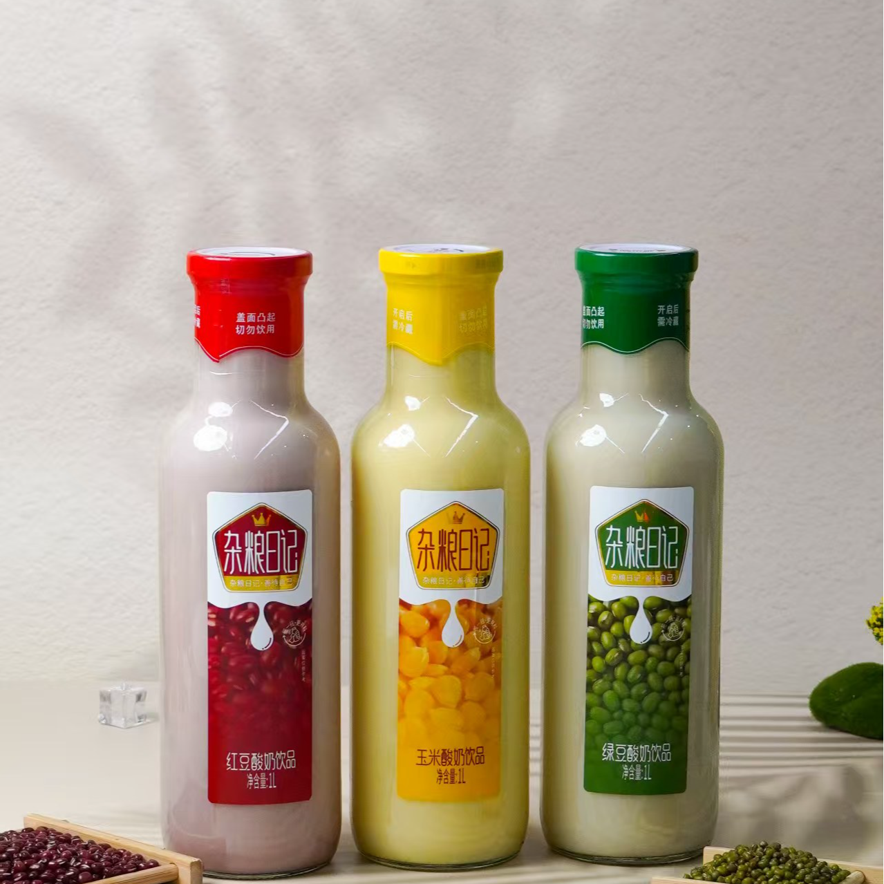 杂粮日记谷物酸奶饮品红豆酸奶饮料新品上市