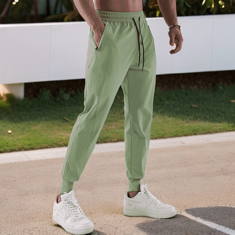 撸铁肌肉男士夏季健身速干运动裤九分透气薄款休闲裤户外弹力卫裤