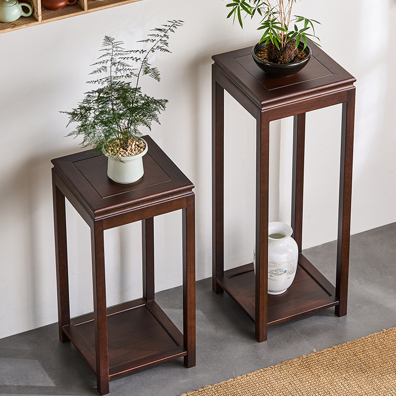 中式家用南美花梨木花台榫卯室内客厅花盆架阳台花架花架落地式