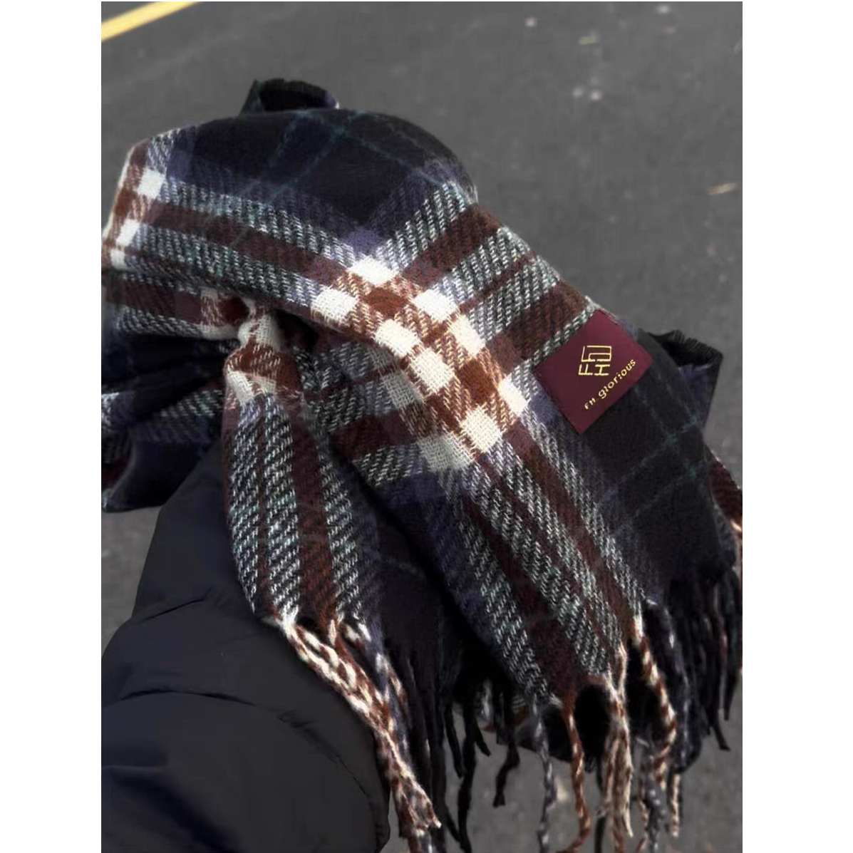 2025新款流光风围巾女秋冬季爆款百搭韩系氛围感学生情侣围脖男生