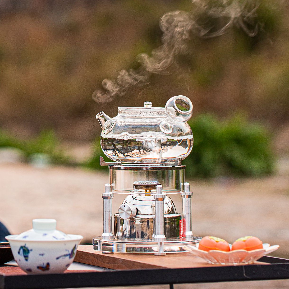 户外燃气煮茶炉充气便携烧水炉带收纳包室内可用