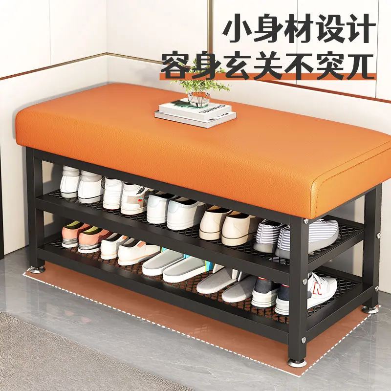 轻奢换鞋凳门口家用入户玄关穿鞋凳简约鞋架可坐式客厅大容量鞋架