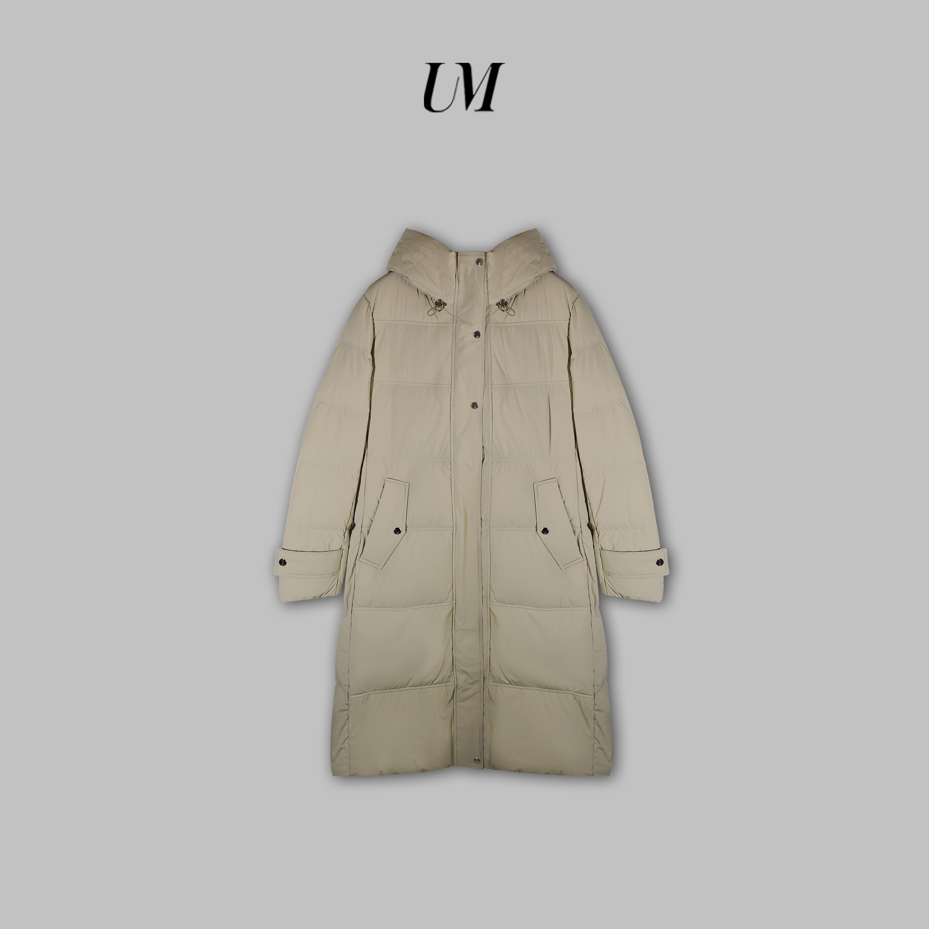 【U.M】长款收腰连帽保命鹅绒服603012G