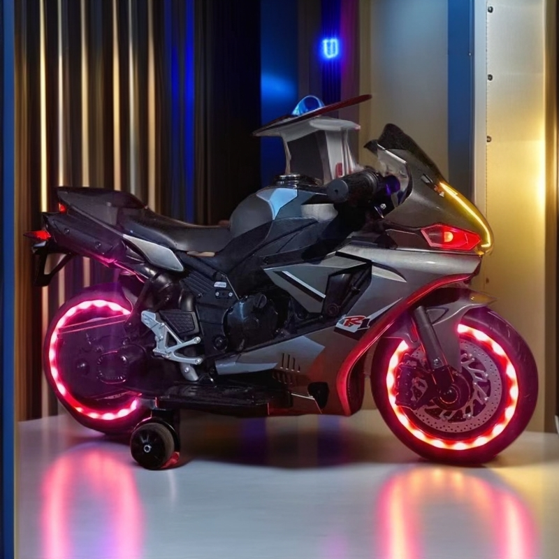 超大款儿童摩托车可坐双人充电款电动车大号3到8岁男女孩玩具车