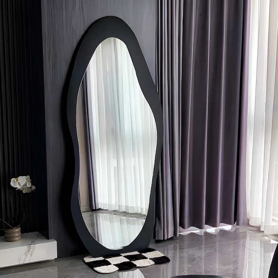 壁挂试衣镜立式家用全身镜落地镜异形卧室客厅穿衣镜挂墙复古玄关