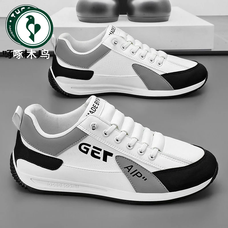 【啄木鸟】正品2025春季男鞋时尚百搭休闲鞋网面透气经典潮流跑步鞋