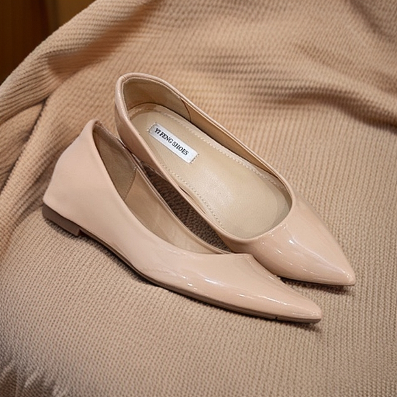 2025法式单鞋春秋春季内增高增高高跟百搭浅口平底尖头女鞋轻奢