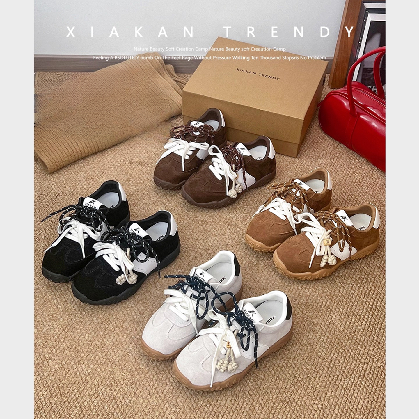 内增高6cm休闲德训鞋女款2025秋季新款小个子百搭运动阿甘鞋