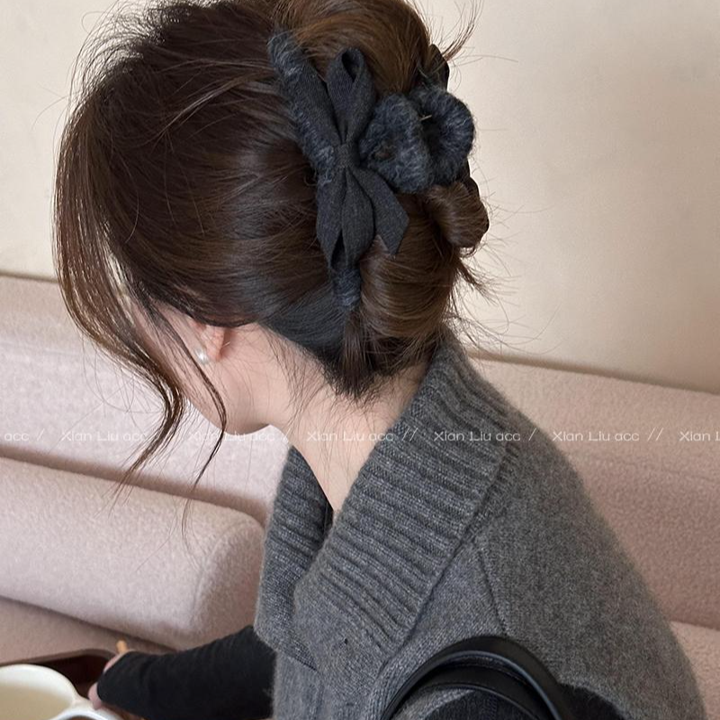 蝴蝶结发抓夹女大号夹子发卡发夹高级感后脑勺鲨鱼夹头饰2025新款
