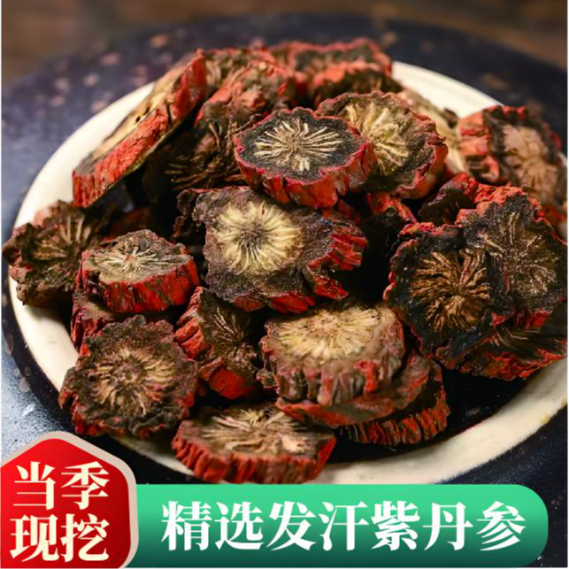 发汗紫皮丹参泡水养生茶