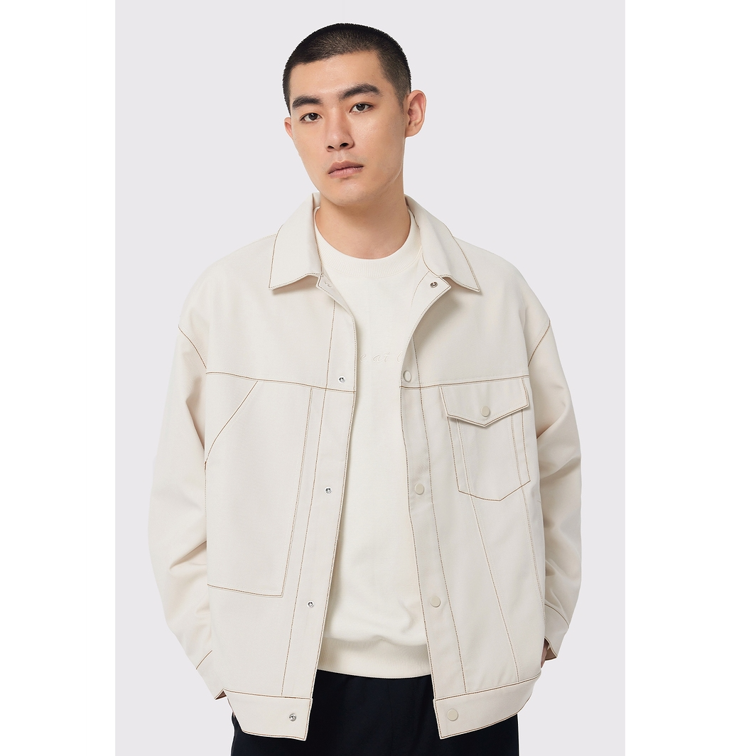 Trendiano明线设计翻领外套3LC3091210