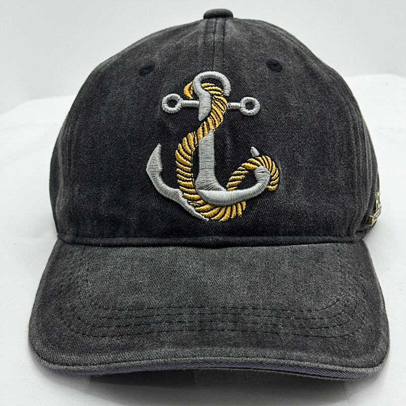 帽冠礼男新款潮牌四季刺绣时尚牛仔大船锚刺绣棒球帽户外鸭舌帽女