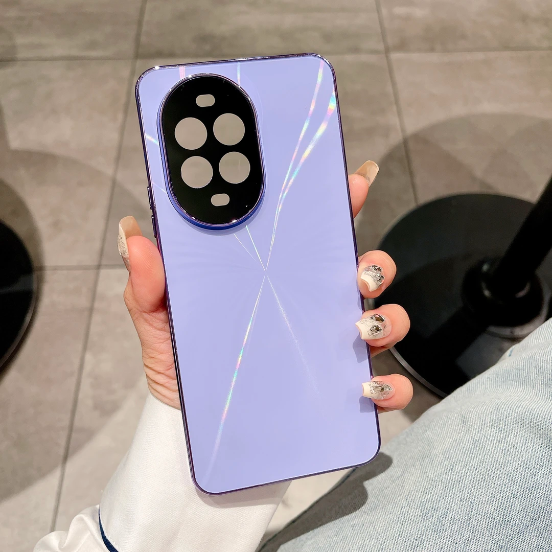镭射CD纹适用华为nova13/13pro手机壳电镀防滑条全包防摔简约创意