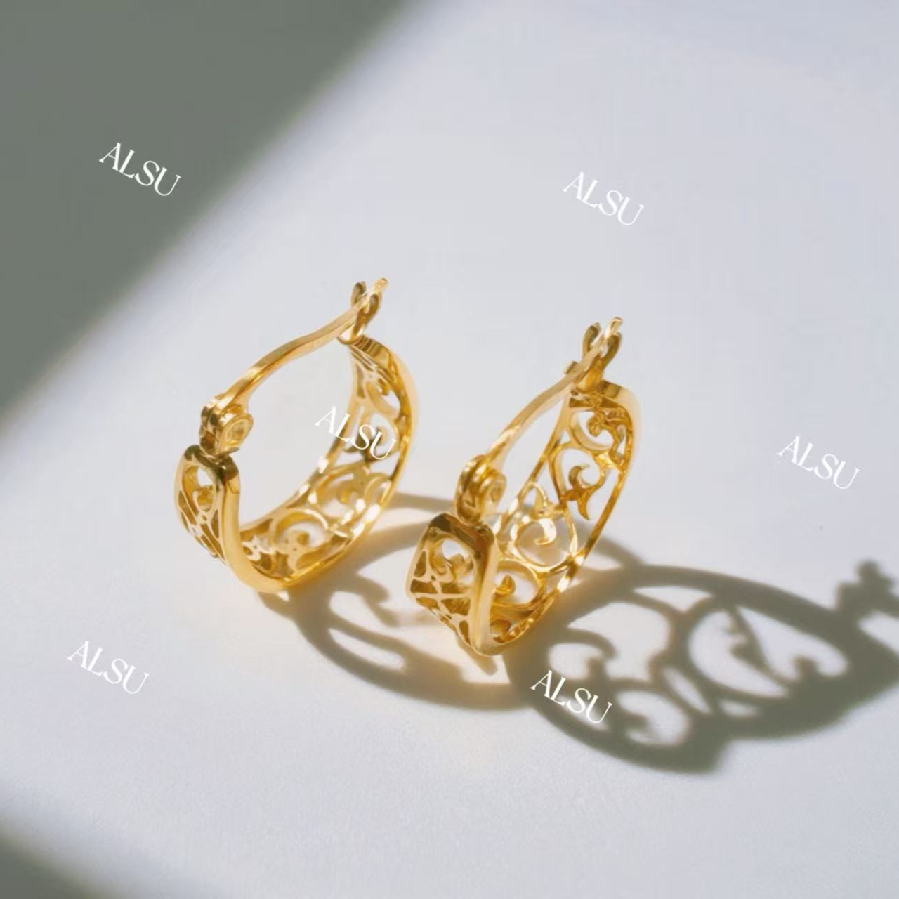 合金锆石耳饰 ALSU原创经典款民族风个性耳圈气耳饰欧美4个尺寸