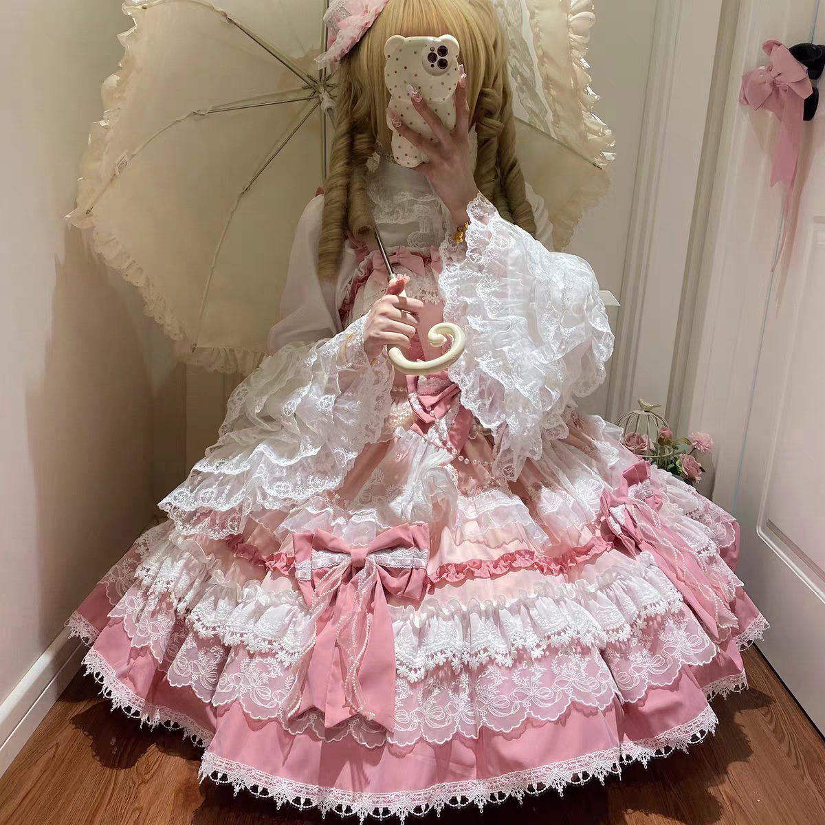 【少女心事】现货千木原创Lolita洋装doll感大拖尾华丽jsk洛丽塔