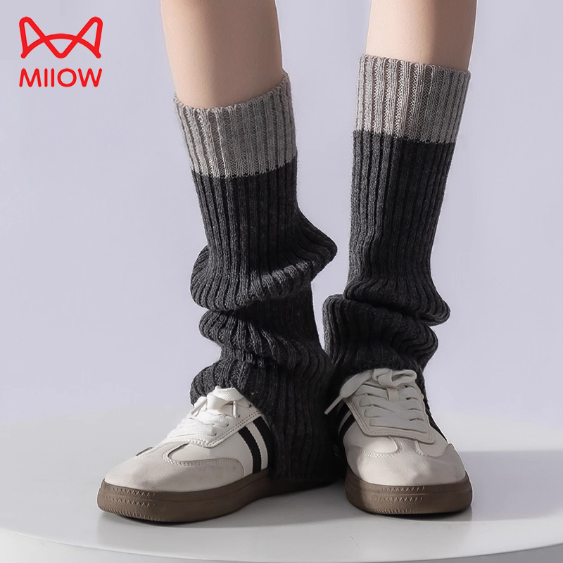 猫人堆堆袜套女款秋冬季腿套保暖加厚小腿袜子配雪地靴鲨鱼裤长筒