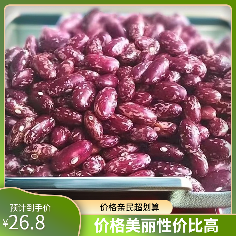 24年新紫花芸豆5斤包邮黑龙江原产地发货农家红豆正宗五谷杂粮