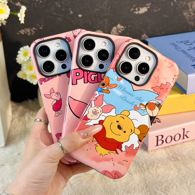 维尼熊小新小猪皮杰卡通软防摔手机壳适用华为荣耀苹果小米VIVOPP