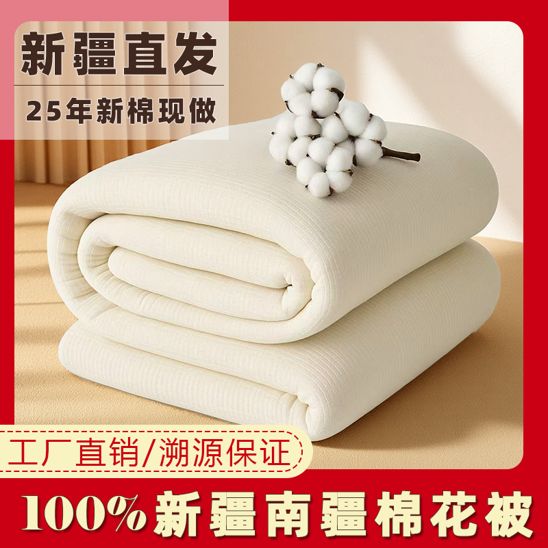 【新疆棉】25年新棉花新疆棉花被冬季加厚冬被学生宿舍被芯褥芯棉絮