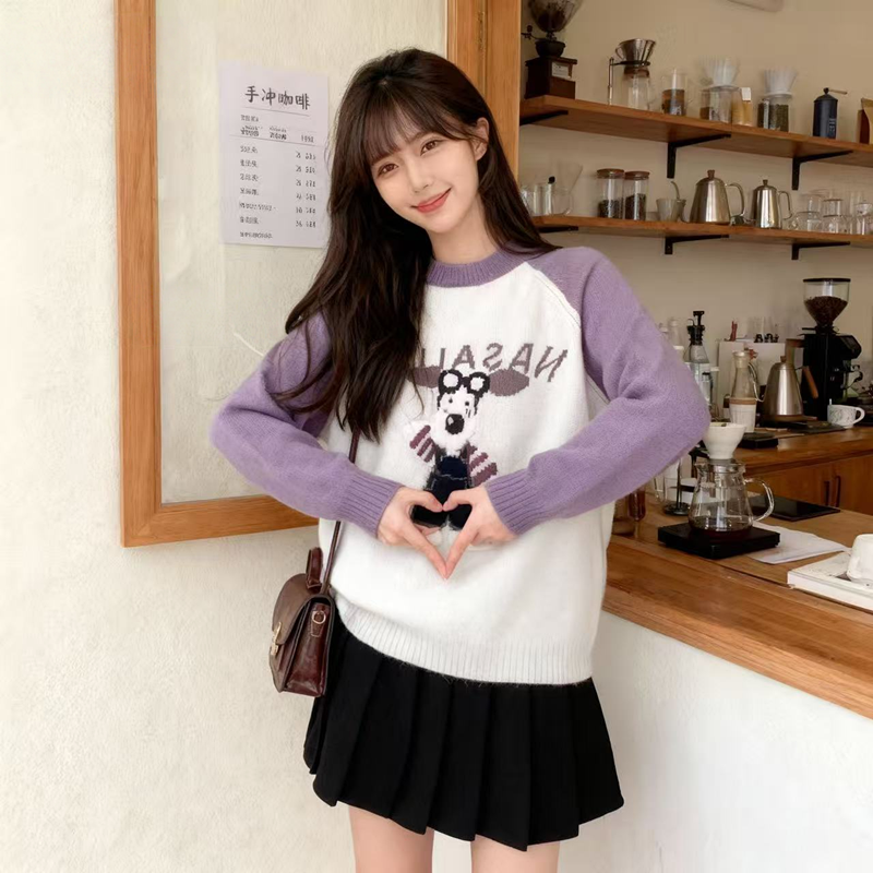 13岁女孩毛衣2025新款秋冬少女套头圆领初中生冬季大童内搭打底衫