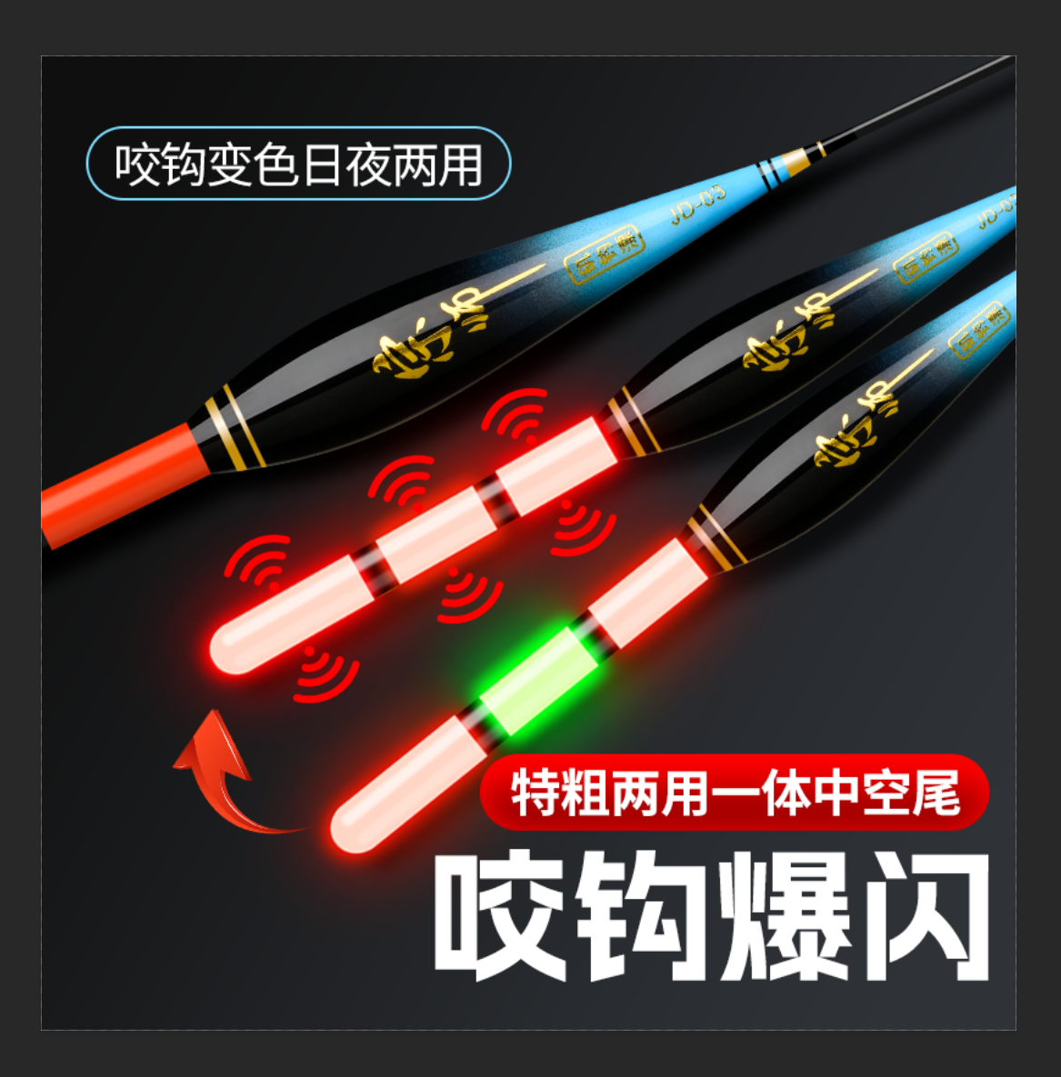 【买一送一】大物远投矶钓路滑夜光漂加粗醒目咬钩爆闪电子漂路滑漂