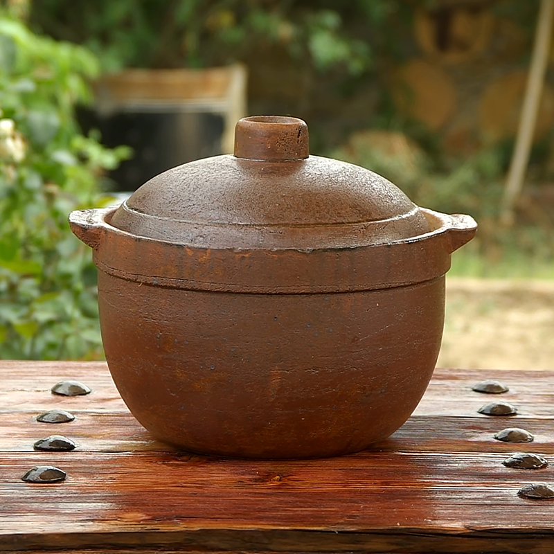5.5升粗陶土砂锅大炖锅大容量煮粥汤炖菜防炸裂耐高温