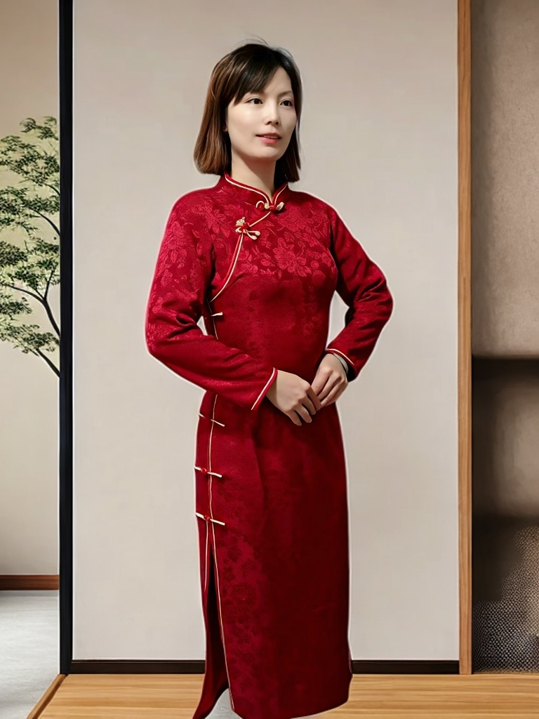 【好运连连】2025中国风中式婚庆夏秋季红色旗袍显瘦时尚A10