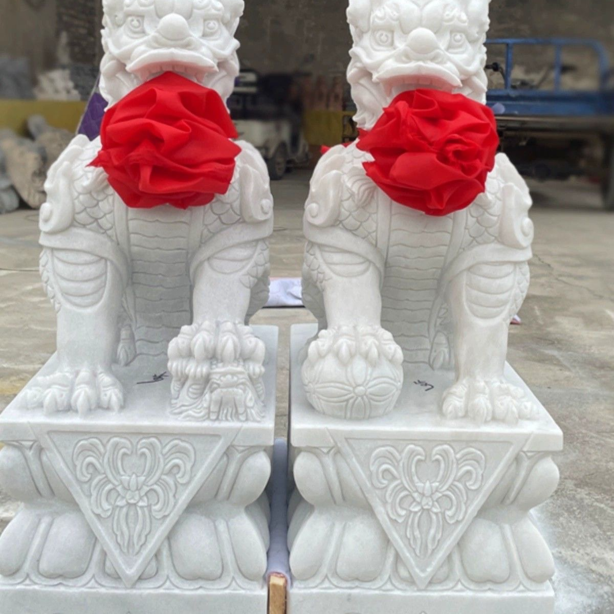 石雕石麒麟一对汉白玉青石神兽麒麟家用庭院别墅公司酒店门口摆件